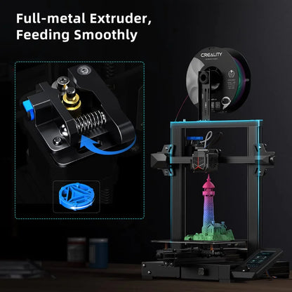 Ender 3 V2 Neo 3D Printer with CR Touch Auto Leveling Kit PC Spring Steel Platform Full-Metal Extruder, 95% Pre-Installed with Resume Printing & Model Preview Function