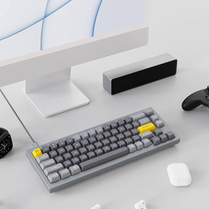 Q2 Wired Custom Mechanical Keyboard, QMK/VIA Programmable Macro, Full Aluminum, Hot-Swappable Gateron G Pro Brown Switch, 65% Layout Double Gasket Compatible with Mac and Windows - Grey