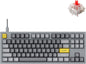 Q3 QMK/VIA Wired Custom Mechanical Keyboard, Full Aluminum Tenkeyless Layout 87 Keys, Programmable Macro with Hot-Swappable Gateron G Pro Red Switch, Compatible with Mac Windows Linux (Grey)