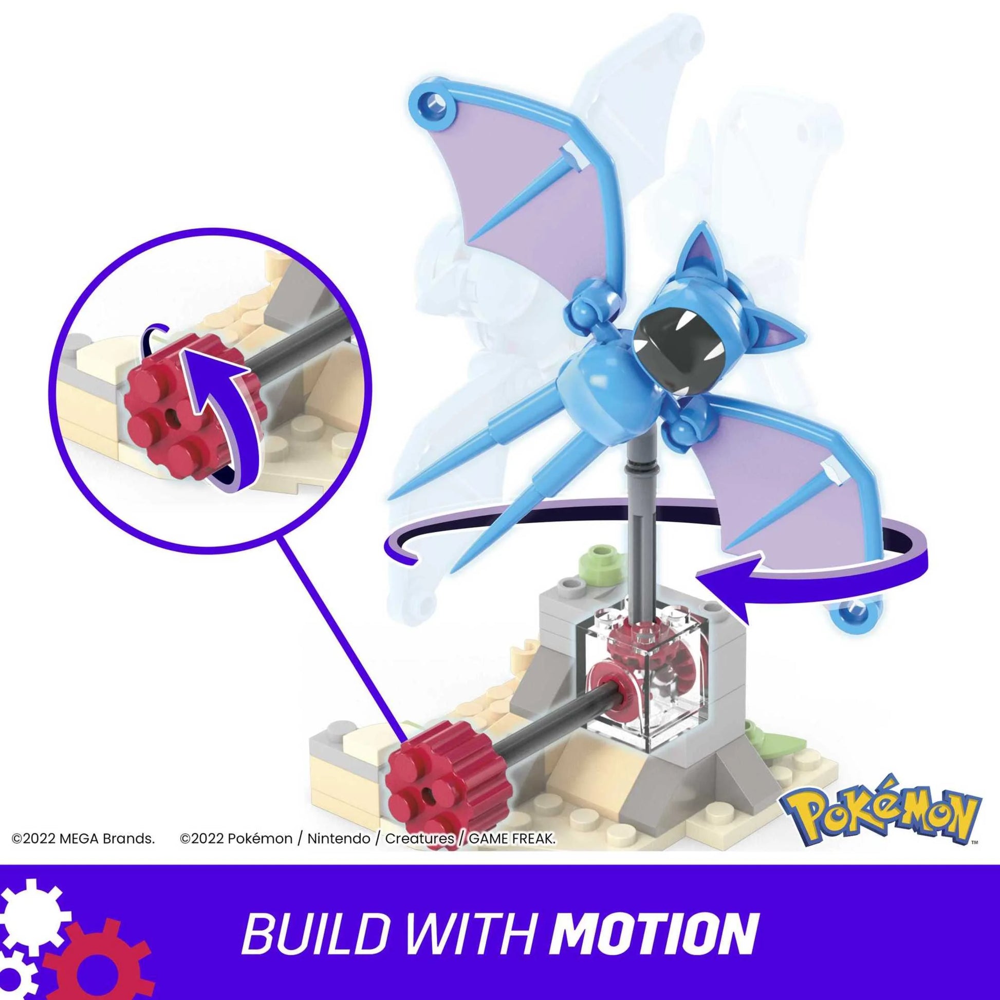 Pokemon Building Toy Kit Zubat'S Midnight Flight (61 Pieces) for Kids