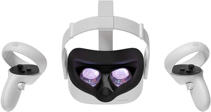 2022  Oculus Quest 2 All-In-One VR Headset, Touch Controllers, 256GB SSD, 1832X1920 up to 90 Hz,3D Audio, Earphone,10Ft Link Cable, Grip Cover,Knuckle & Hand Strap, Lens Cover