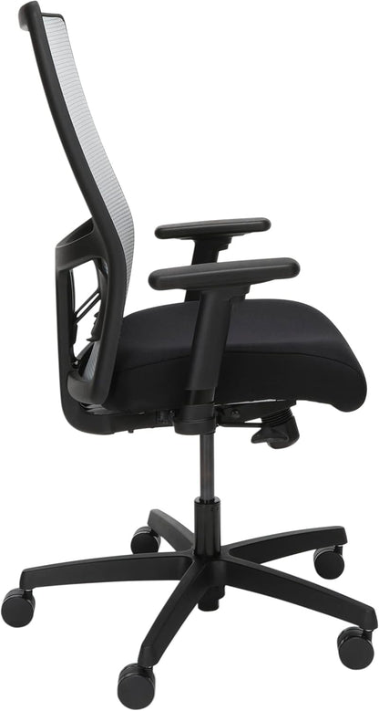 Office Chair Ignition 2.0 - Ergonomic Computer Desk Chair with Mesh Back, Seat-Slide, Syncro Tilt Recline, Adjustable Lumbar Support & Armrests, Comfortable Cushion, Swivel Rolling Wheels - Fog