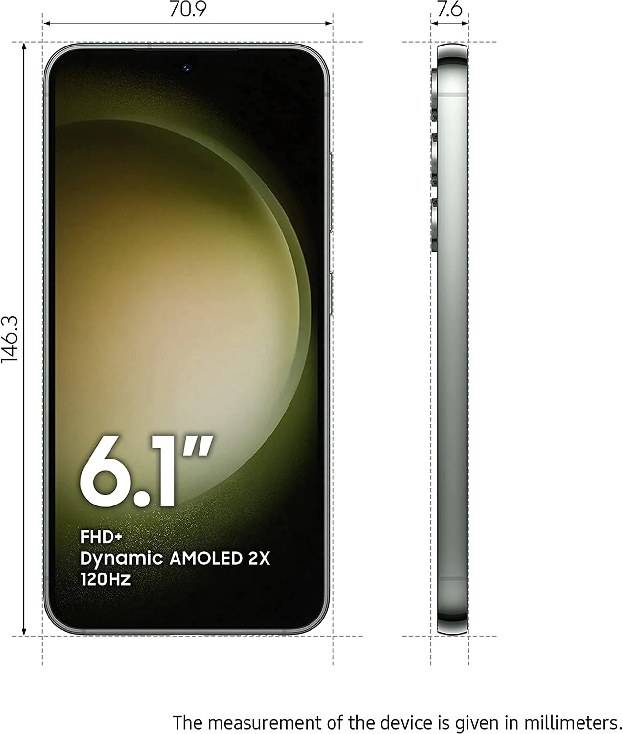 Galaxy S23 5G SM-S911B/DS 256GB 8GB RAM DUAL SIM (Global Model) Factory Unlocked GSM (Green)