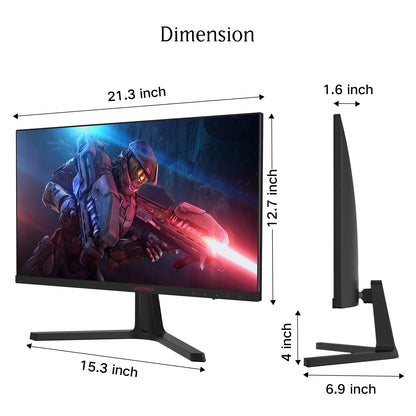 24 Inch FHD 165Hz/144Hz 1Ms(Mprt) 100% Srgb Gaming Monitor Adpitive Sync 3-Side Borderless 1080P Hdmi/Displayport,24E4