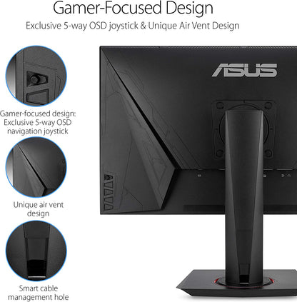 VG278QR 27” Gaming Monitor 165Hz Full HD (1920 X 1080) 0.5Ms G-SYNC Eye Care Displayport HDMI DVI, Black