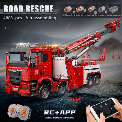 Technical Truck Toys APP&RC Motorized Fire Rescue Vehicle Car Model Building Blocks Bricks Kids Christmas Gifts