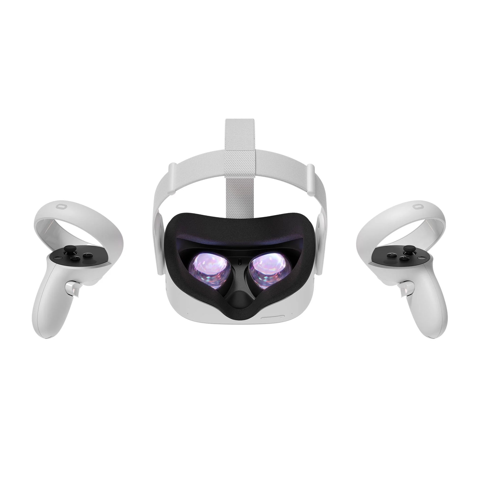 Quest 2 All-In-One Virtual Reality 1TB Gaming Headset Bundle, Silicone Controller Grip Cover with 2 Palm Straps and 2 Thumb Grip Caps Black Set