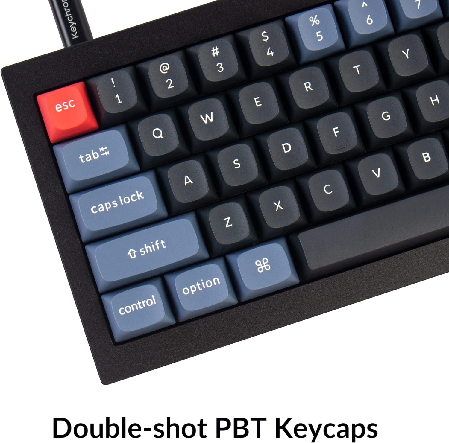 Q2 Wired Custom Mechanical Keyboard, QMK/VIA Programmable Macro, Full Aluminum, Hot-Swappable Gateron G Pro Blue Switch, 65% Layout Double Gasket Compatible with Mac and Windows - Black
