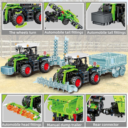 City Construction 3 in 1 Tractor Harvester Building Block Kits, Truck Farm Co...