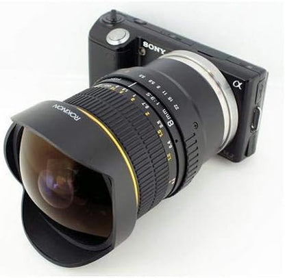 FE8M-NEX 8Mm F/3.5 Fisheye Lens for Sony E-Mount Cameras (NEX and VG10), Black