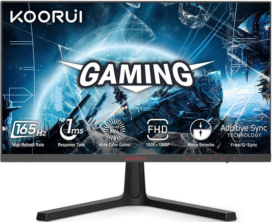 24 Inch FHD 165Hz/144Hz 1Ms(Mprt) 100% Srgb Gaming Monitor Adpitive Sync 3-Side Borderless 1080P Hdmi/Displayport,24E4