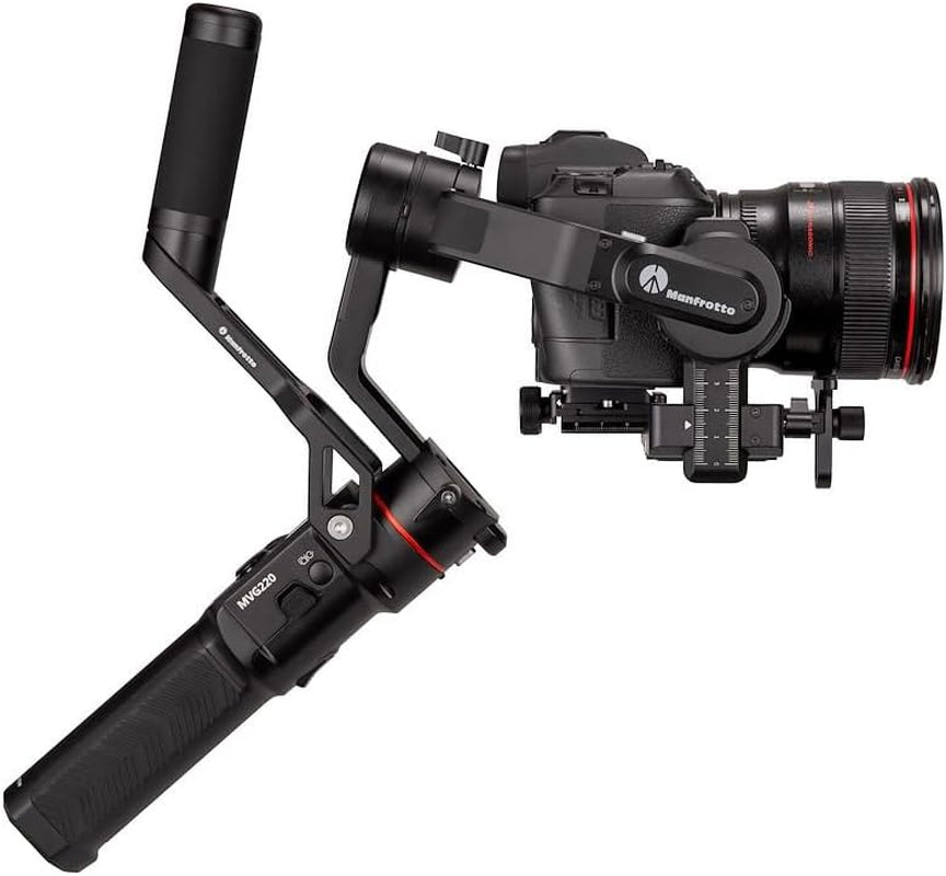MVG220, Portable 3-Axis Professional Gimbal Stabiliser for Mirrorless and Reflex Cameras, Flexible, Holds up to 4.85 Lbs, Perfect for Photographers, Vloggers and Bloggers