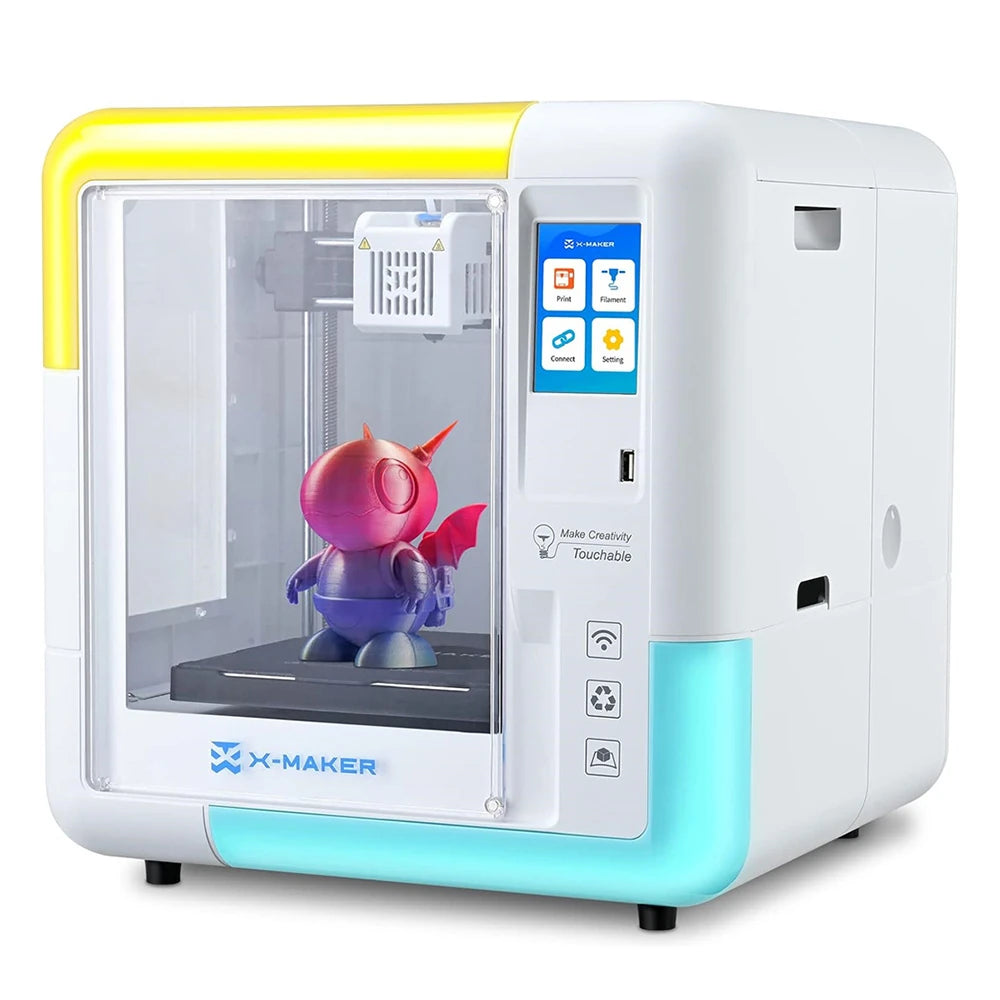 AOSEED X-MAKER Children'S 3D Printer High Precision 0.1/0.05Mm Ultra Silent <50Db Wireless Smart One-Press Printing Wifi USB Safe Enclosed Design