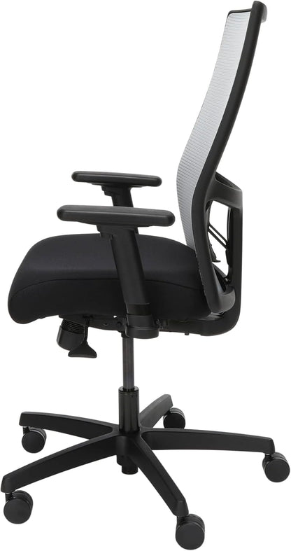 Office Chair Ignition 2.0 - Ergonomic Computer Desk Chair with Mesh Back, Seat-Slide, Syncro Tilt Recline, Adjustable Lumbar Support & Armrests, Comfortable Cushion, Swivel Rolling Wheels - Fog