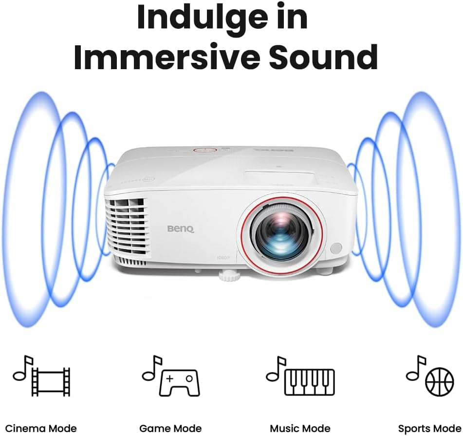 TH671ST 1080P Short Throw Gaming Projector | Gaming Mode for Intense Low Input Lag Action | 3000 Lumens for Lights on Entertainment | 3 Year Industry Leading Warranty