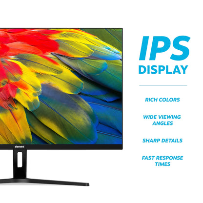 Element 27” 1080P IPS LCD 3-Side Frameless Computer Monitor - Black (EM2FPAB27B)