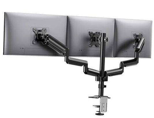 Triple Monitor Mount for 13-27 Inch Computer Screens, Triple Monitor Stand