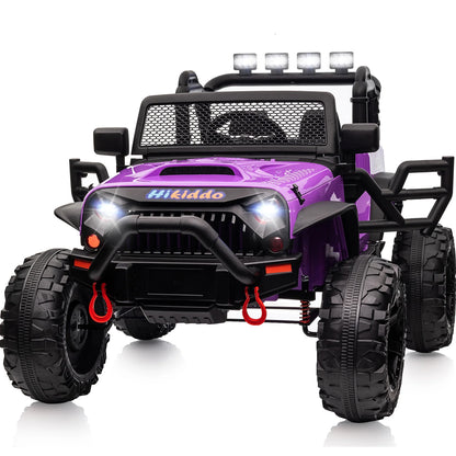 24V Kids Ride on Truck with Remote, 2-Seater Electric Ride on Car