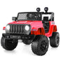12V 7AH Kids Powered Ride on Truck Car with Parent Remote Control, Bluetooth Music, Spring Suspension, LED Lights - Red