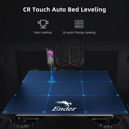 Ender 3 V2 Neo 3D Printer with CR Touch Auto Leveling Kit PC Spring Steel Platform Full-Metal Extruder, 95% Pre-Installed with Resume Printing & Model Preview Function