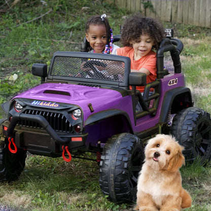 24V Kids Ride on Truck with Remote, 2-Seater Electric Ride on Car