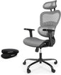 Ergoro Ergonomic Office Chair-Rolling Desk Chair with 3D Adjustable Armrest & Memory Foam Armrest Pads, Lumbar Support, Boss Chair Executive Office Chair Gaming Chair Mesh Computer Chair(Grey)