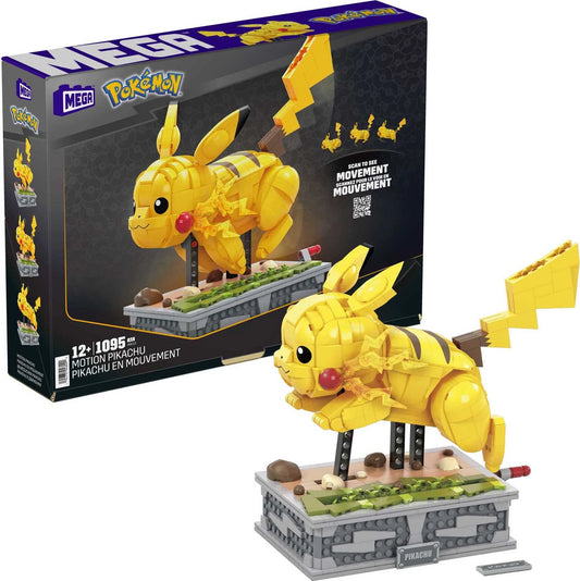 Pokemon Building Kit Motion Pikachu (1092 Pieces) for Collectors