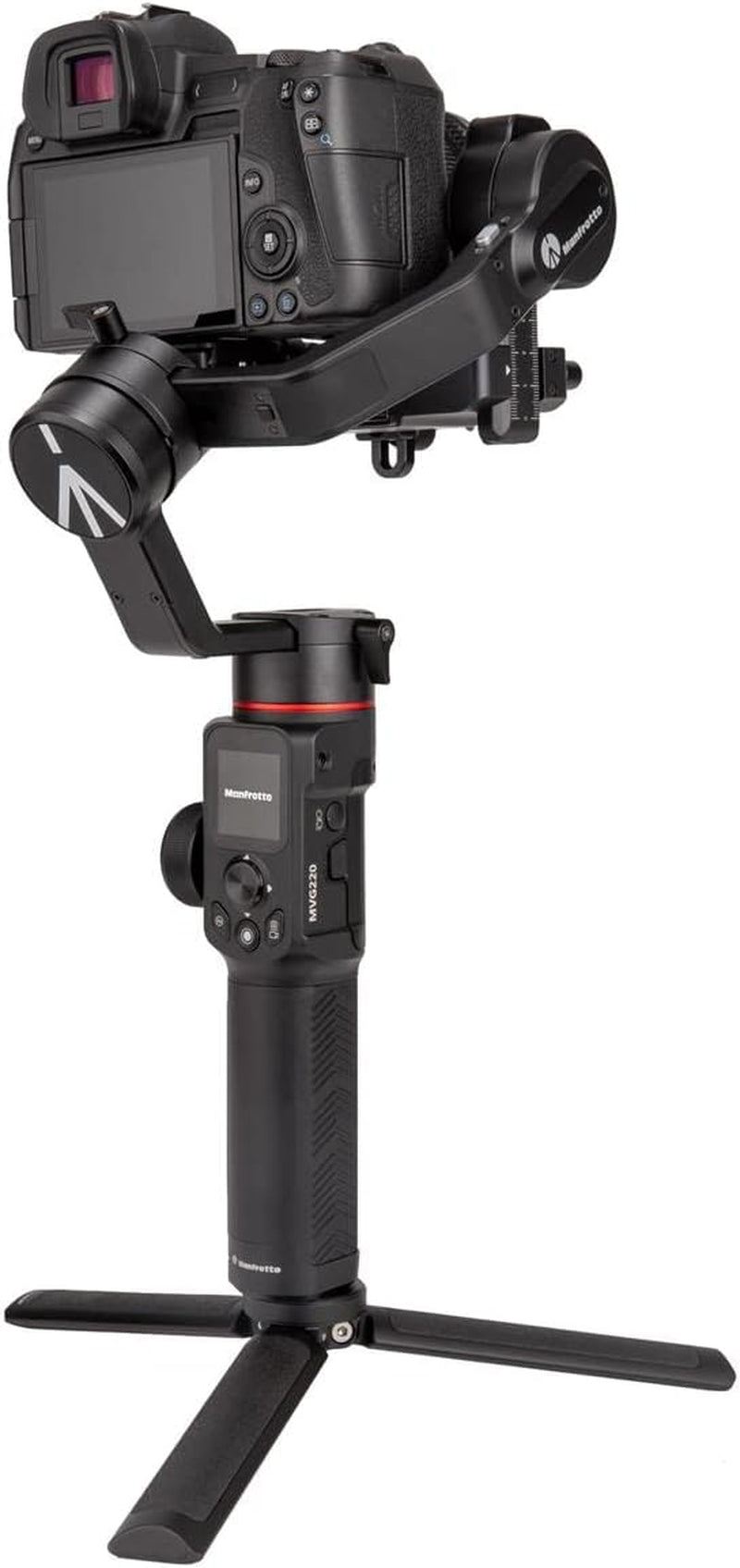 MVG220, Portable 3-Axis Professional Gimbal Stabiliser for Mirrorless and Reflex Cameras, Flexible, Holds up to 4.85 Lbs, Perfect for Photographers, Vloggers and Bloggers