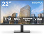 22 Inch Computer Monitor Full HD 1080P 100Hz PC Gaming Screen VA Panel Ultra-Slim Display 3000:1 Contrast Ratio with Adpitive Sync (HDMI/VGA/VESA Compatible 100X100Mm/Audio Out), Tilt, Black