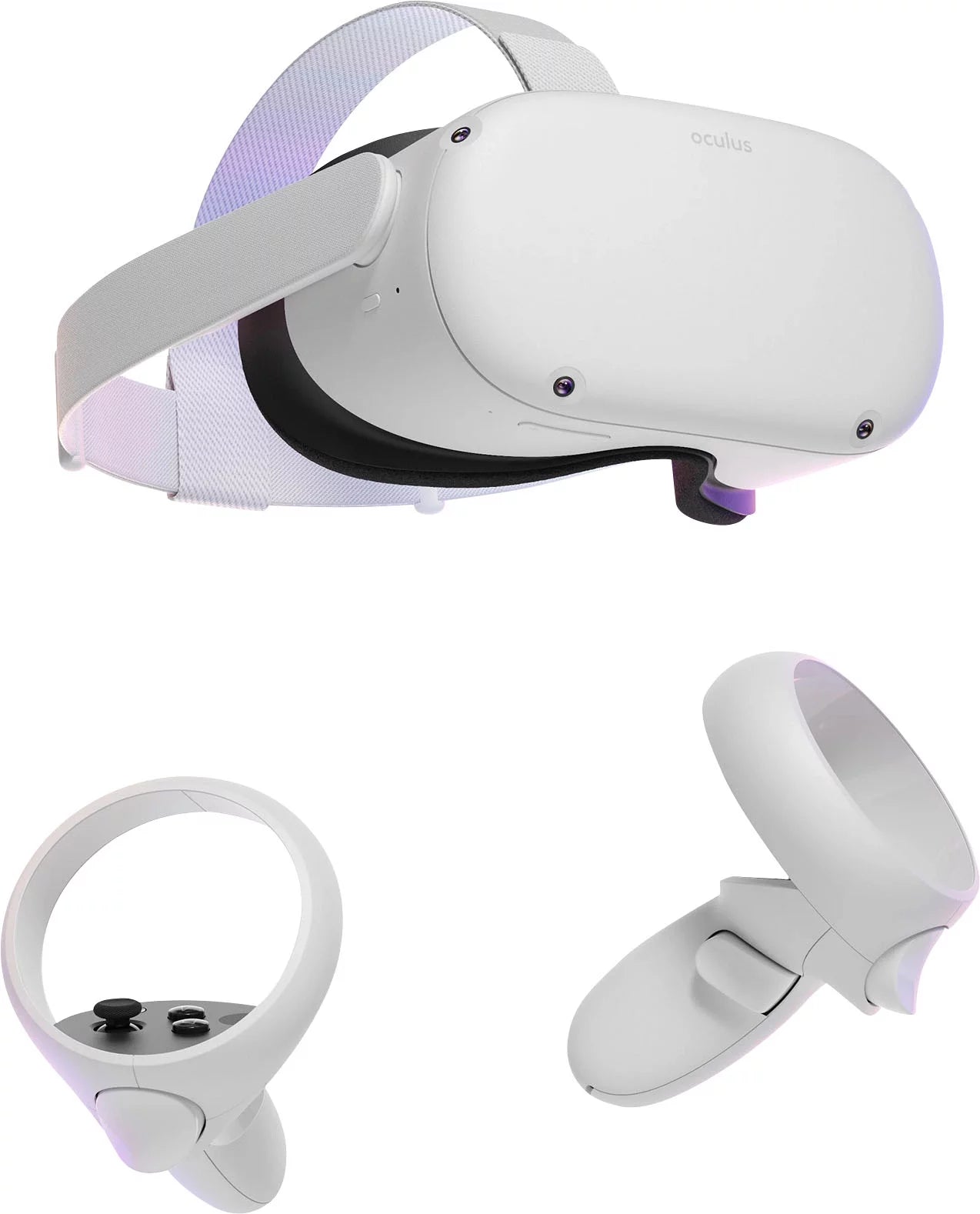 2022  Oculus Quest 2 All-In-One VR Headset, Touch Controllers, 256GB SSD, 1832X1920 up to 90 Hz,3D Audio, Earphone,10Ft Link Cable, Grip Cover,Knuckle & Hand Strap, Lens Cover