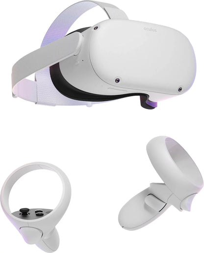 2022  Oculus Quest 2 All-In-One VR Headset, Touch Controllers, 256GB SSD, 1832X1920 up to 90 Hz,3D Audio, Earphone,10Ft Link Cable, Grip Cover,Knuckle & Hand Strap, Lens Cover