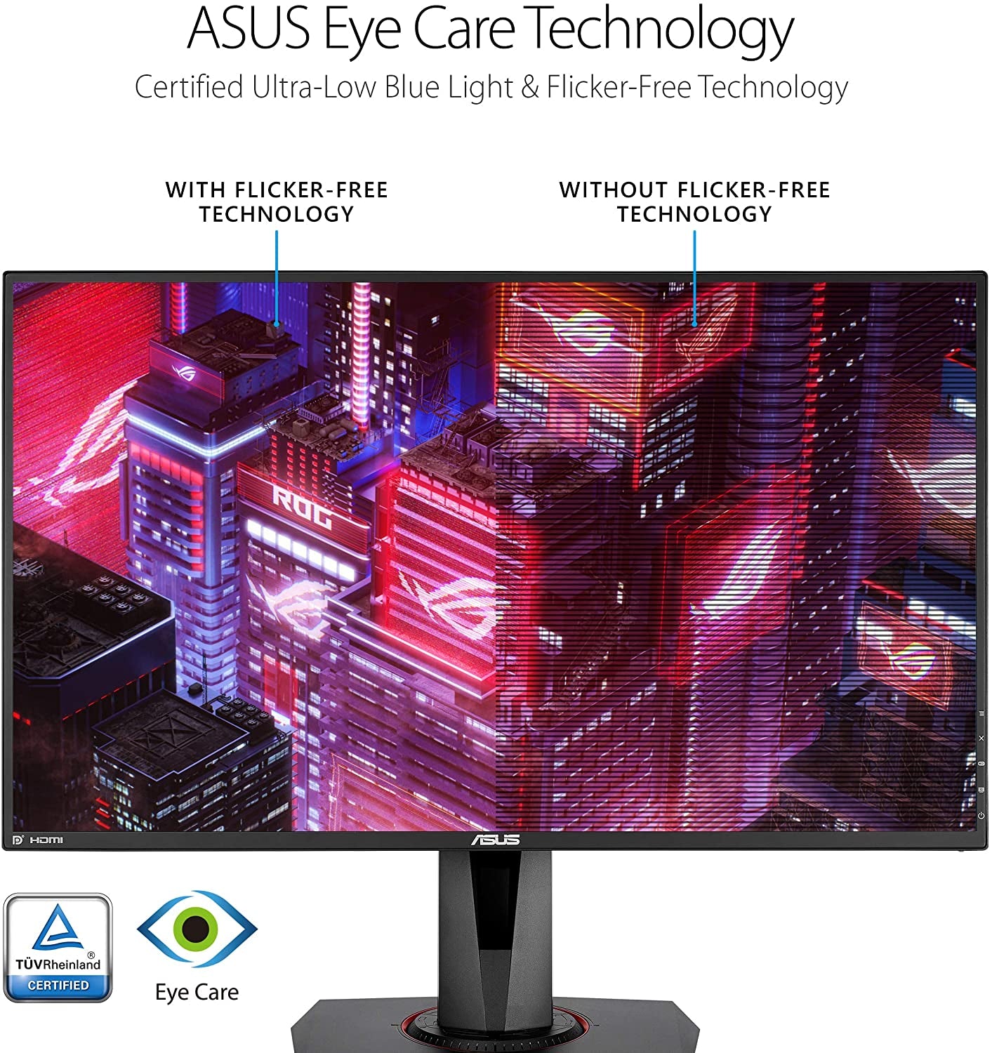 VG278QR 27” Gaming Monitor 165Hz Full HD (1920 X 1080) 0.5Ms G-SYNC Eye Care Displayport HDMI DVI, Black