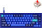 Q2 Wired Custom Mechanical Keyboard Knob Version, 65% Layout QMK/VIA Programmable Macro with Hot-Swappable Gateron G Pro Red Switch Double Gasket Compatible with Mac Windows Linux (Blue)