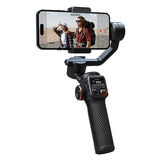 M6 3- Smartphone Gimbal Stabilizer -Shake Phone Vlog Gimbal Rotatable OLED Large Screen with Tripod Storage Case 400G Payload Replacement for 14/13/12/11 Series Mate 40