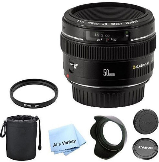 Canon EF 50Mm F/1.4 USM Premium Lens Bundle- International Model