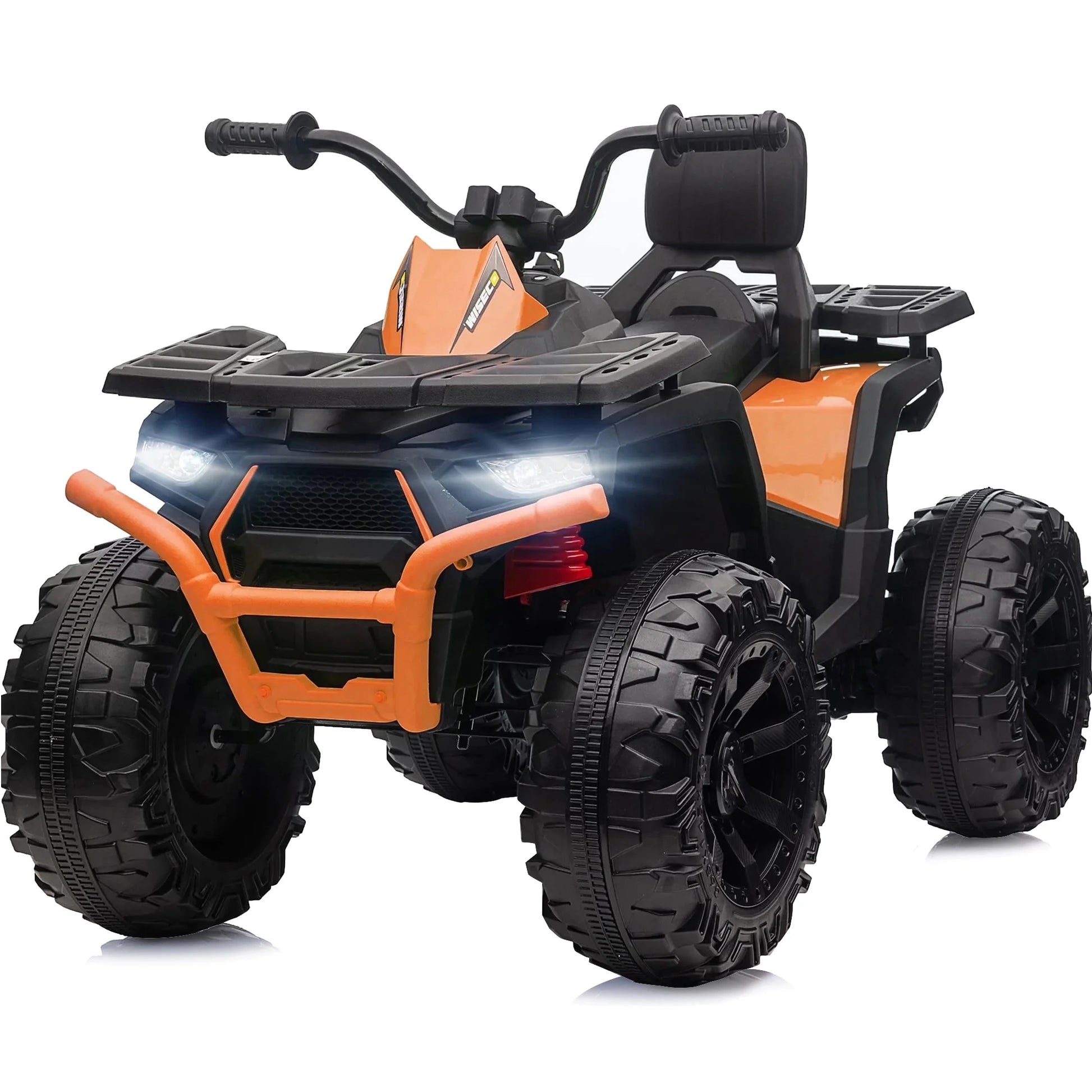 24V Ride on Toys, Kids ATV 4-Wheeler for Big Kids with 2 Seater, 400W Motor, Bluetooth - Orange