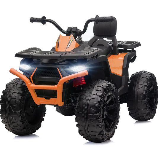 24V Ride on Toys, Kids ATV 4-Wheeler for Big Kids with 2 Seater, 400W Motor, Bluetooth - Orange