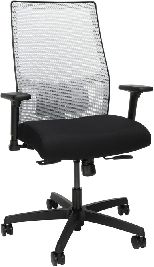 Office Chair Ignition 2.0 - Ergonomic Computer Desk Chair with Mesh Back, Seat-Slide, Syncro Tilt Recline, Adjustable Lumbar Support & Armrests, Comfortable Cushion, Swivel Rolling Wheels - Fog